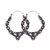 Sterling silver hoop earrings, 'Singaraja Bliss' - Patterned Sterling Silver Hoop Earrings from Bali (image 2c) thumbail