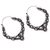 Sterling silver hoop earrings, 'Singaraja Bliss' - Patterned Sterling Silver Hoop Earrings from Bali (image 2d) thumbail
