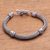 Gold accented sterling silver chain bracelet, 'Queen of Dragons' - 18k Gold Accented Sterling Silver Naga Chain Bracelet thumbail