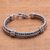 Gold accented sterling silver chain bracelet, 'Bold Royal' - 18k Gold Accented Sterling Silver Chain Bracelet from Bali thumbail