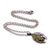 Men's sterling silver and brass pendant necklace, 'Gladiator Dragon' - Men's Sterling Silver and Brass Dragon and Helm Necklace (image 2d) thumbail