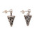 Sterling silver dangle earrings, 'Traditional Cones' - Conical Sterling Silver Dangle Earrings from Bali (image 2a) thumbail