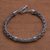 Sterling silver pendant bracelet, 'Fascina'ting Curls' - Sterling Silver Wheat Chain Pendant Bracelet from Bali thumbail