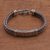 Sterling silver pendant bracelet, 'Foxtail Statement' - Sterling Silver Foxtail Chain Pendant Bracelet from Bali thumbail
