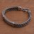 Sterling silver pendant bracelet, 'Foxtail Statement' - Sterling Silver Foxtail Chain Pendant Bracelet from Bali (image 2b) thumbail
