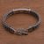 Sterling silver pendant bracelet, 'Foxtail Statement' - Sterling Silver Foxtail Chain Pendant Bracelet from Bali (image 2c) thumbail