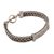 Sterling silver pendant bracelet, 'Foxtail Statement' - Sterling Silver Foxtail Chain Pendant Bracelet from Bali (image 2d) thumbail