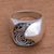 Sterling silver cocktail ring, 'Possessing Excellence' - Curl Pattern Modern Sterling Silver Cocktail Ring from Bali (image 2b) thumbail