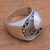 Sterling silver cocktail ring, 'Possessing Excellence' - Curl Pattern Modern Sterling Silver Cocktail Ring from Bali (image 2c) thumbail