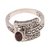 Garnet cocktail ring, 'Peaceful Panel' - Curl Pattern Garnet Cocktail Ring from Bali (image 2d) thumbail