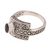 Garnet cocktail ring, 'Peaceful Panel' - Curl Pattern Garnet Cocktail Ring from Bali (image 2e) thumbail