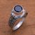 Garnet single-stone ring, 'Exposed Sparkle' - 2.5-Carat Garnet Single-Stone Ring from Bali (image 2b) thumbail