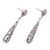 Sterling silver dangle earrings, 'Drops from the Garden' - Drop-Shaped Floral Sterling Silver Dangle Earrings from Bali (image 2d) thumbail