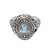 Blue topaz cocktail ring, 'Magnificent Splendor' - Blue Topaz and Sterling Silver Dot and Swirl Cocktail Ring (image 2a) thumbail