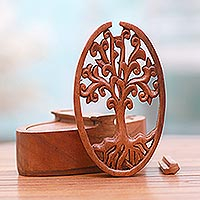 Featured review for Wood puzzle box, Tree Oval