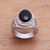 Onyx single-stone ring, 'Night Breeze' - Swirl Pattern Onyx Single-Stone Ring from Bali thumbail