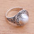 Cultured pearl cocktail ring, 'Precious Swirls' - Swirl Pattern Cultured Pearl Cocktail Ring from Bali (image 2b) thumbail