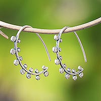 Featured review for Sterling silver half-hoop earrings, Circle Arches