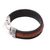 Men's leather braided wristband bracelet, 'Blessing of Strength in Brown' - Men's Brown Leather Braided Wristband Bracelet from Bali (image 2d) thumbail