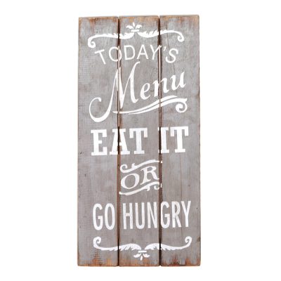 Wood wall sign, 'Today's Menu' - Kitchen-Themed Wood Wall Sign from Bali