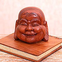 Featured review for Wood sculpture, Jolly Buddha