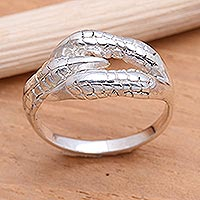 Sterling silver band ring, 'Dragon's Grasp' - Sterling Silver Band Ring Crafted in Bali