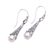 Cultured pearl dangle earrings, 'Moonlight Spire' - White Cultured Pearl and Sterling Silver Balinese Earrings (image 2c) thumbail