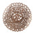Wood relief panel, 'Om Mandala' - Om-Themed Whitewashed Wood Relief Panel from Bali (image 2c) thumbail