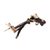 Brass sculpture, 'The Hunt' - Frog and Dragonfly-Themed Antiqued Brass Sculpture from Bali (image 2a) thumbail