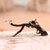 Brass sculpture, 'The Hunt' - Frog and Dragonfly-Themed Antiqued Brass Sculpture from Bali (image 2c) thumbail
