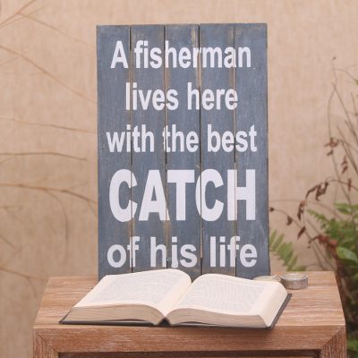 Wood wall sign, Best Catch