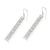 Sterling silver dangle earrings, 'Heirloom Rectangles' - Rectangular Patterned Sterling Silver Dangle Earrings (image 2c) thumbail