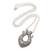 Sterling silver pendant necklace, 'Dotted Coral' - Dotted Sterling Silver Pendant Necklace Crafted in Bali (image 2d) thumbail
