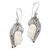 Cow bone and multi-gemstone dangle earrings, 'Wise and Wonderful' - Cow Bone Amethyst Blue Topaz Sterling Silver Dangle Earrings (image 2c) thumbail