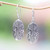 Sterling silver dangle earrings, 'Plentiful Seeds' - Dot Pattern Oval Sterling Silver Dangle Earrings from Bali thumbail