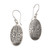 Sterling silver dangle earrings, 'Plentiful Seeds' - Dot Pattern Oval Sterling Silver Dangle Earrings from Bali (image 2a) thumbail