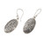 Sterling silver dangle earrings, 'Plentiful Seeds' - Dot Pattern Oval Sterling Silver Dangle Earrings from Bali (image 2d) thumbail