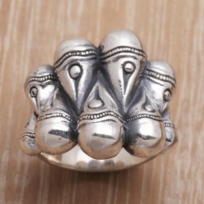 Sterling silver cocktail ring, Multiply