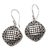 Sterling silver dangle earrings, 'Dotted Squares' - Dot Pattern Sterling Silver Dangle Earrings from Bali (image 2a) thumbail