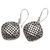 Sterling silver dangle earrings, 'Dotted Squares' - Dot Pattern Sterling Silver Dangle Earrings from Bali (image 2c) thumbail
