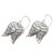 Blue topaz dangle earrings, 'Wings of Flight' - Artisanal Balinese Silver Wings Earrings with Blue Topaz (image 2b) thumbail