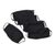 Cotton face masks 'Elastic Black' (set of 5) - Set of 5 Artisan Crafted Elasticized Black Cotton Face Masks (image 2a) thumbail