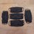 Cotton face masks 'Elastic Black' (set of 5) - Set of 5 Artisan Crafted Elasticized Black Cotton Face Masks (image 2d) thumbail
