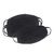 Cotton face masks 'Elastic Black' (set of 5) - Set of 5 Artisan Crafted Elasticized Black Cotton Face Masks (image 2f) thumbail
