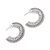 Sterling silver half-hoop earrings, 'Tribal Vibe' - Tribal Style Sterling Silver Half-Hoop Earrings (image 2d) thumbail