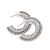 Sterling silver half-hoop earrings, 'Tribal Vibe' - Tribal Style Sterling Silver Half-Hoop Earrings (image 2e) thumbail