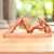 Wood sculpture, 'Matsayana Pose' - Matsayana Yoga Pose Wood Sculpture thumbail