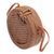 Round woven bamboo and ate grass shoulder bag, 'Heart's Delight in Brown' - Round Woven Bamboo Shoulder Bag with Heart Motif (image 2c) thumbail