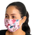Cotton face masks, 'Balinese Wildflowers' (set of 4) - Four 2-Layer Cotton Wildflower Print Elastic Loop Face Masks (image 2c) thumbail