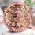 Wood relief panel, 'Buddha Vitarka Mudra' - Round Carved Wood Relief Panel of Buddha thumbail
